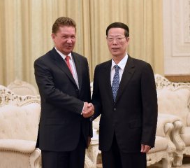 Chinese vice premier meets Gazprom CEO