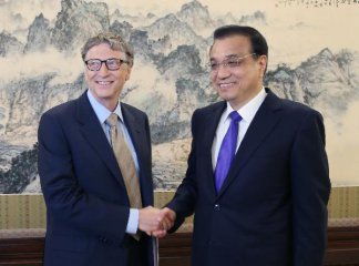 Chinese premier meets Bill Gates