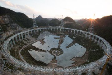 Construction of Chinas mega radio telescope enters final stage