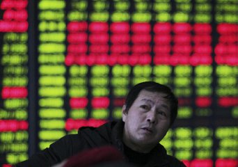Chinese shares open tad lower on Mon.