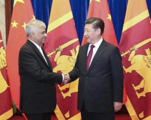 Chinese president meets Sri Lankan PM on relations
