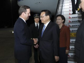 Chinese premier arrives in Australia for official visit