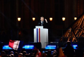 Projections show Macron elected French president