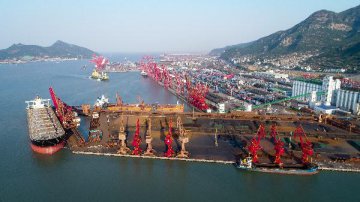 Jiangsu Port Group established today,two listed port companies consolidated