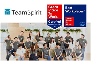Challenging The Next Frontier Of Growth: TeamSpirit Inc Selected As One of The "Best Workplaces" In 2021 Ranking For Medium-Sized Category, Japan; TeamSpirit Singapore Achieved Great Place To Work 2020 Certification