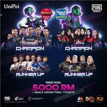 Four Top Malaysian Teams Will Compete in the UniPin SEACA 2021 Grand Final, One of the Largest Esports Tournaments in SEA
