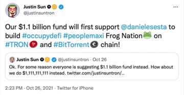 Justin Sun Makes Another Lavish Investment in TRON Ecosystem