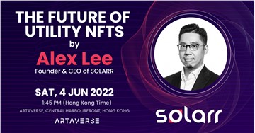 SOLARR CEO Alex Lee to Speak at Artaverse in Hong Kong