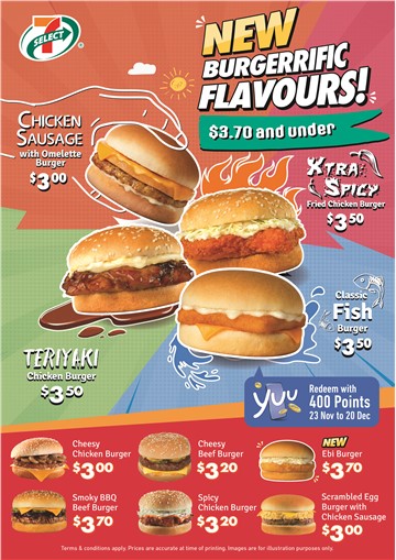 Discover 7-Eleven’s New Burgerrific Flavours Available All Day Every Day!