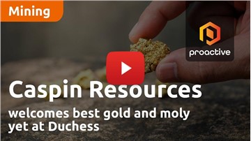 Caspin Resources welcomes best gold and moly yet at Duchess