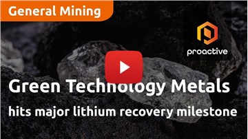 Green Technology Metals hits major lithium recovery milestone