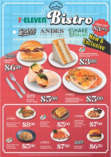 7-Eleven Bistro Brings To You All-New Western Delights Around the Clock from Burgs, Andes by Astons and Shake Salad