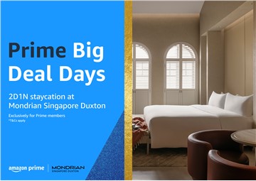 Amazon Singapore launches limited "Amazon Big Deal Suite" Staycation Experience for Prime Big Deal Days with the Mondrian Singapore Duxton