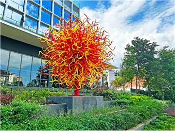 Singapore Sun by Dale Chihuly Shines at One Holland Village